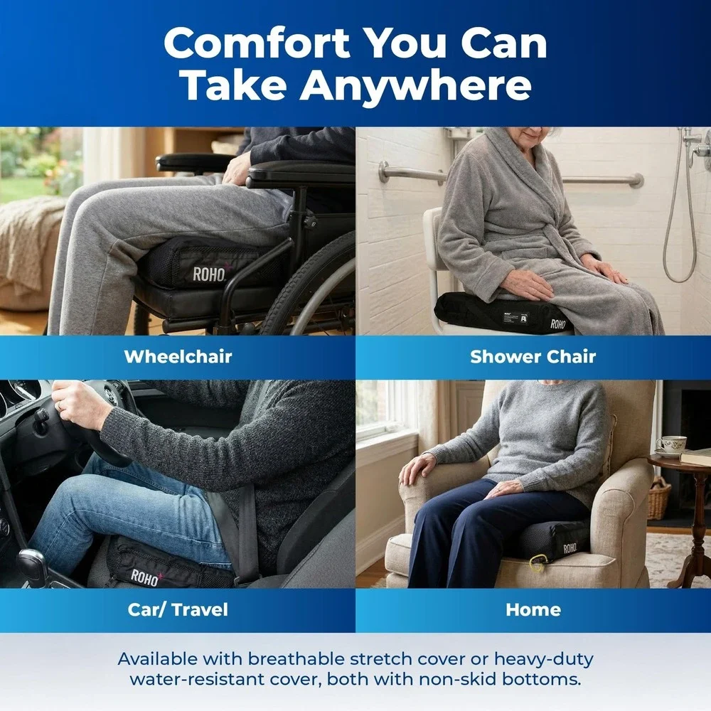 ROHO Low Profile Air Cushion 23.5x18.25x2.25 Wheelchair Seat Pad Pressure Relief